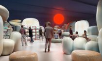 Národní pavilon České republiky nazvaný Rozhraní imaginace na Frankfurtském knižním veletrhu