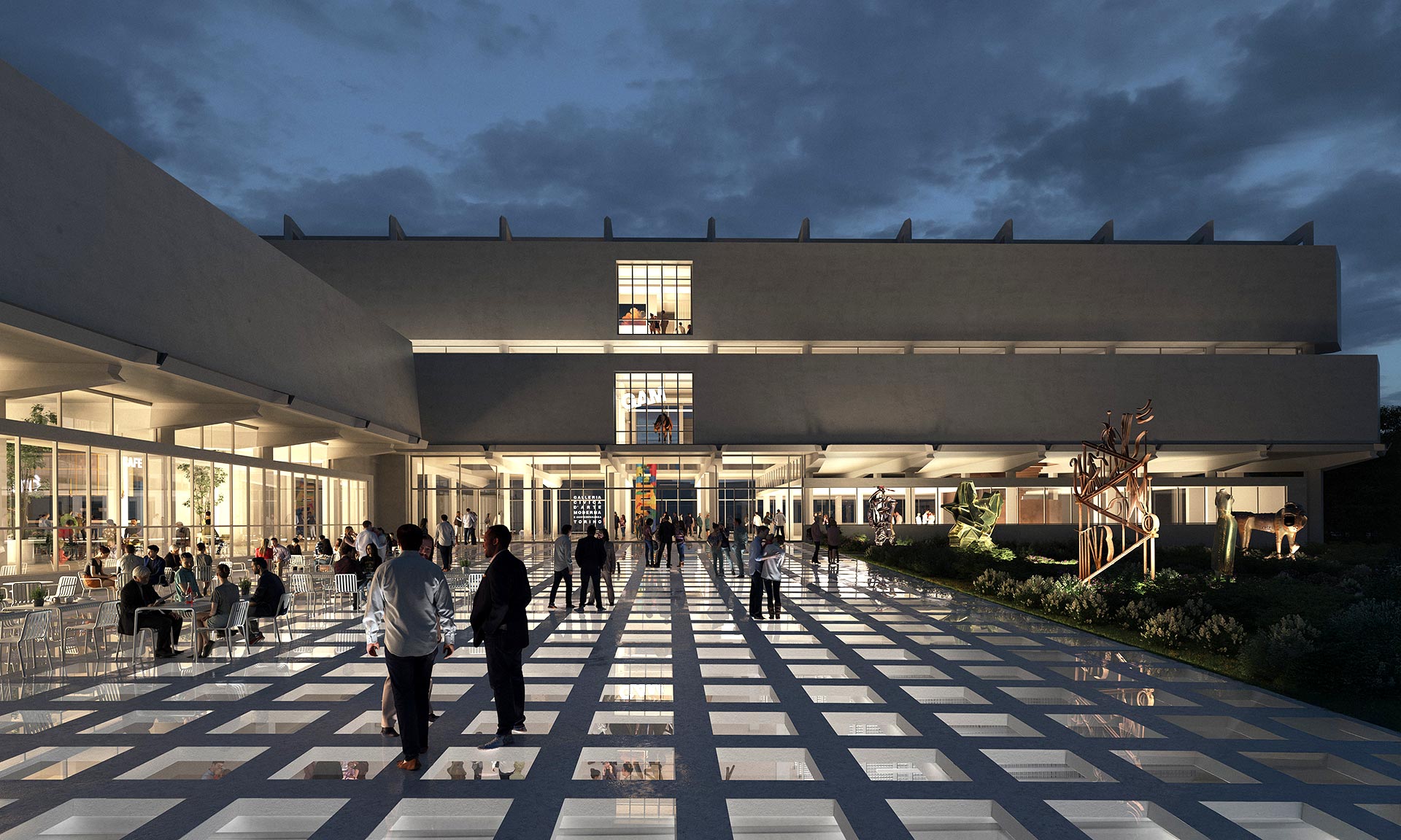 MVRDV zrekonstruuje muzeum GAM Torino a&nbsp;doplní ho o&nbsp;obří terasu se&nbsp;skleněnou podlahou